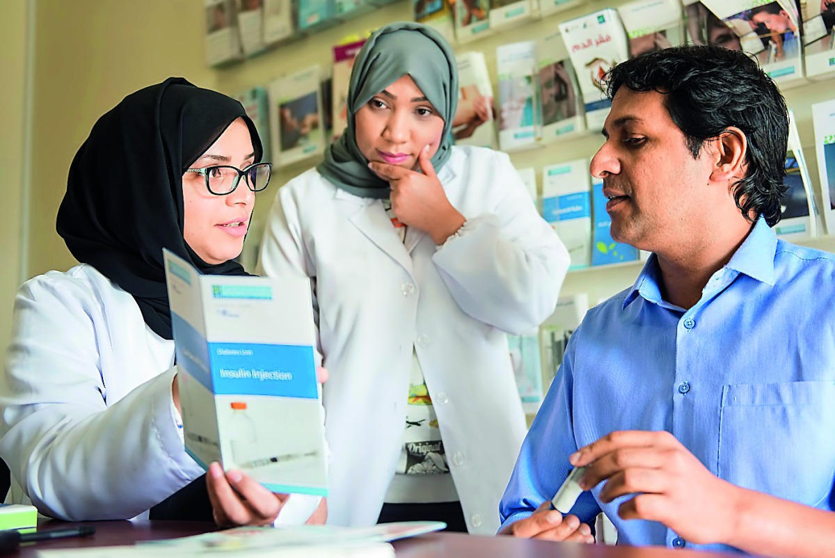 A patient attending HMC’s diabetes education programme.
