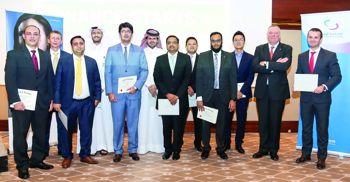 Participants and CFA officials at the 2017 Doha Investment Forum.