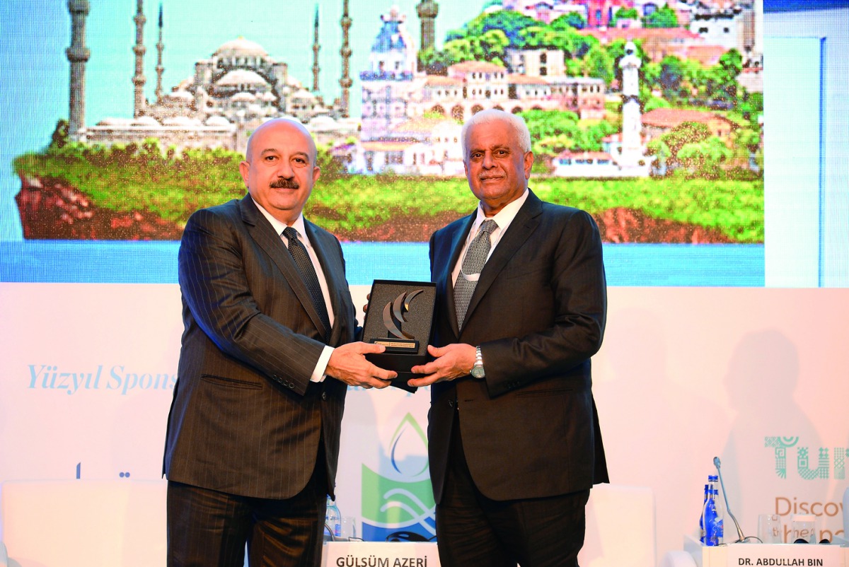 H E Abdullah bin Hamad Al Attiyah (right), Chairman of the Abdullah Bin Hamad Al-Attiyah International Foundation for Energy and Sustainable Development, at the 8th Bosphorus Summit in Istanbul.