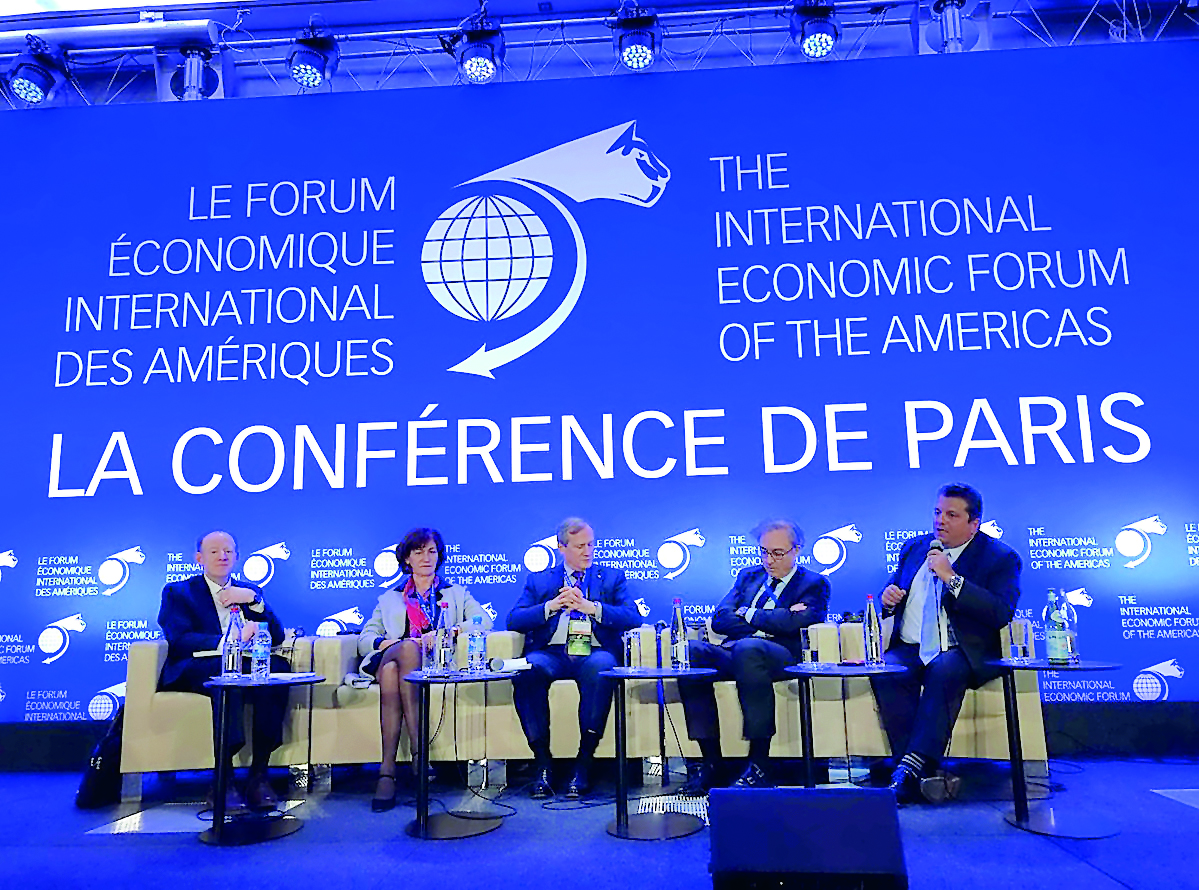 Panellists during  the discussion on innovation and technology in education  at IEFA’s inaugural conference in Paris.