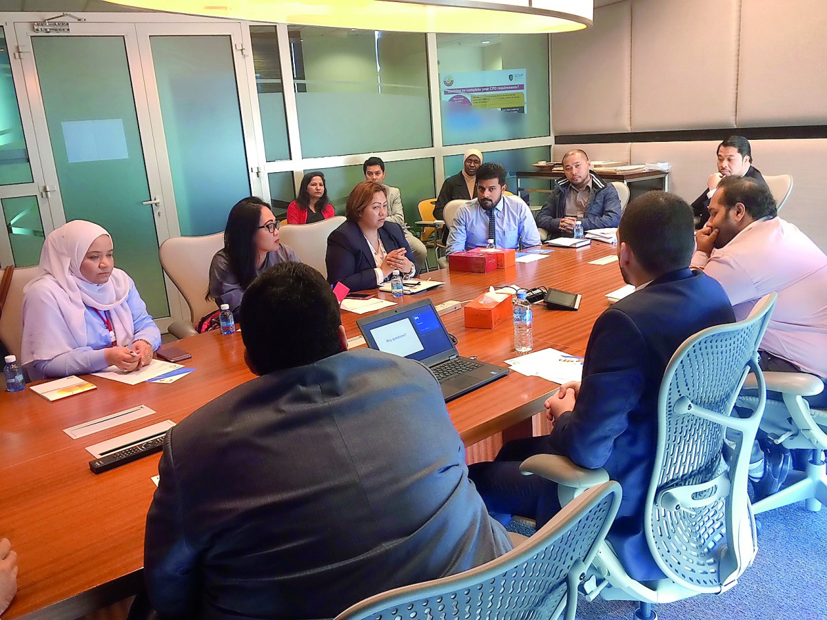 Officials of the Accreditation Department at Qatar Council for Healthcare Practitioners and BMJ Learning during a discussion on the new collaboration. 
