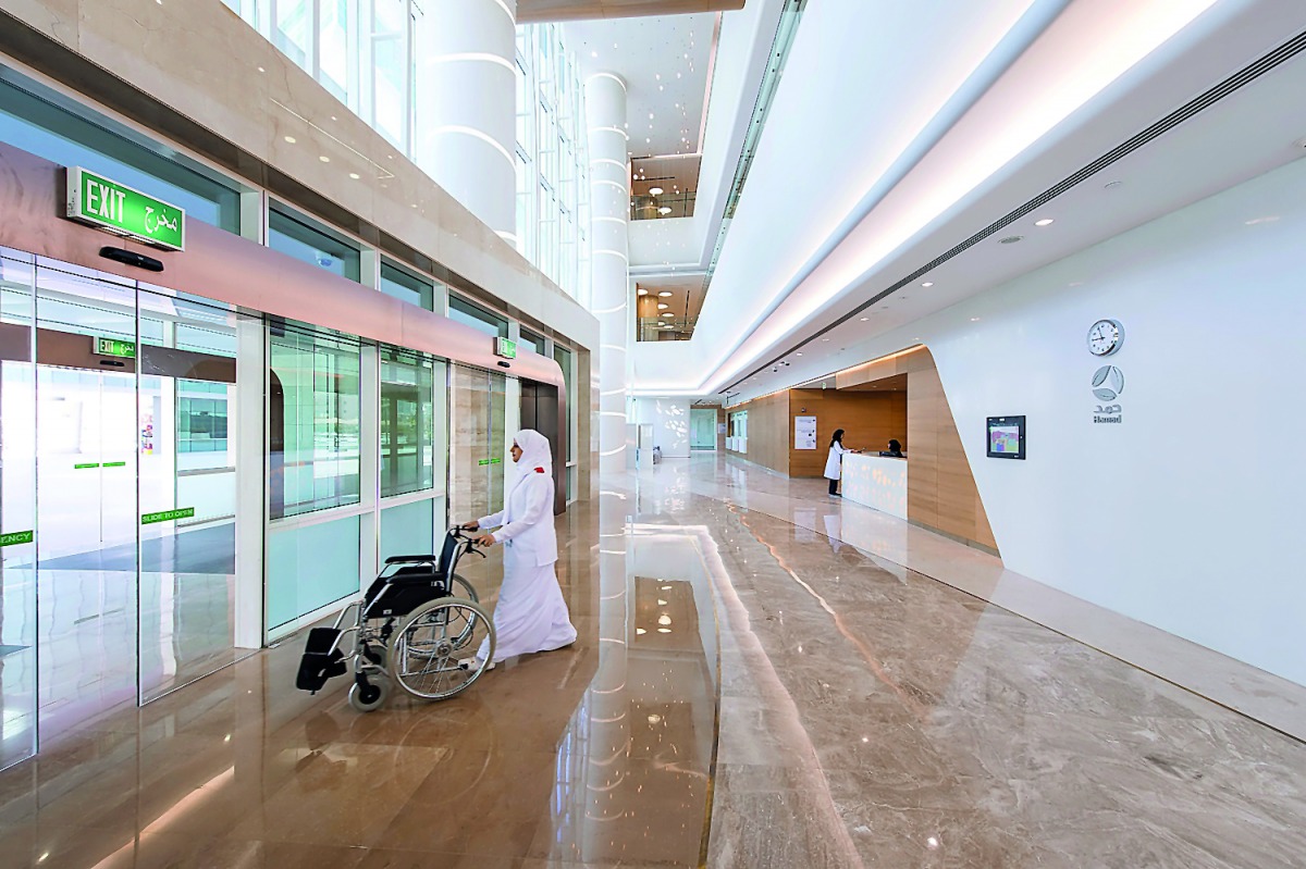 The entrance to HMC’s Qatar Rehabilitation Institute.