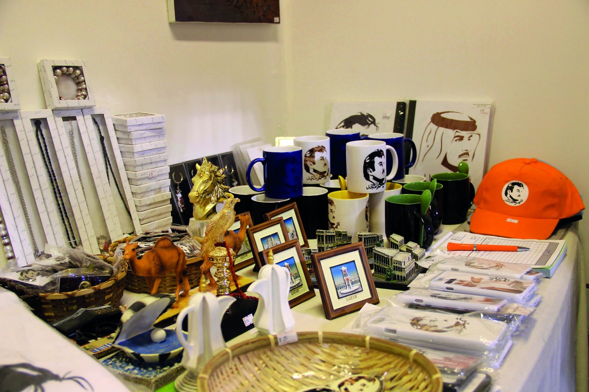 Some of the products manufactured by the startups displayed at the exhibition stall.