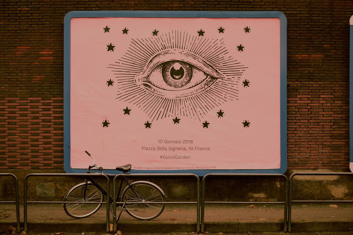 A Gucci official tweet reads: 