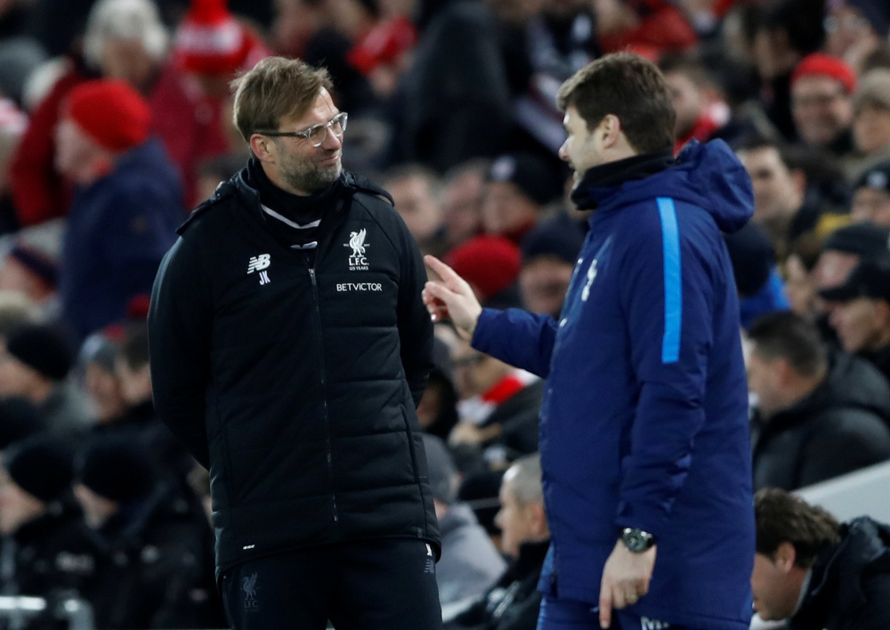 Liverpool manager Juergen Klopp and Tottenham manager Mauricio Pochettino Action Images via Reuters/Carl Recine