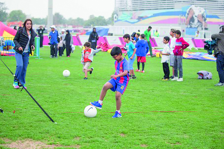 A file picture for National Sport Day family activities at Pitch 10 at Aspire Zone last year.