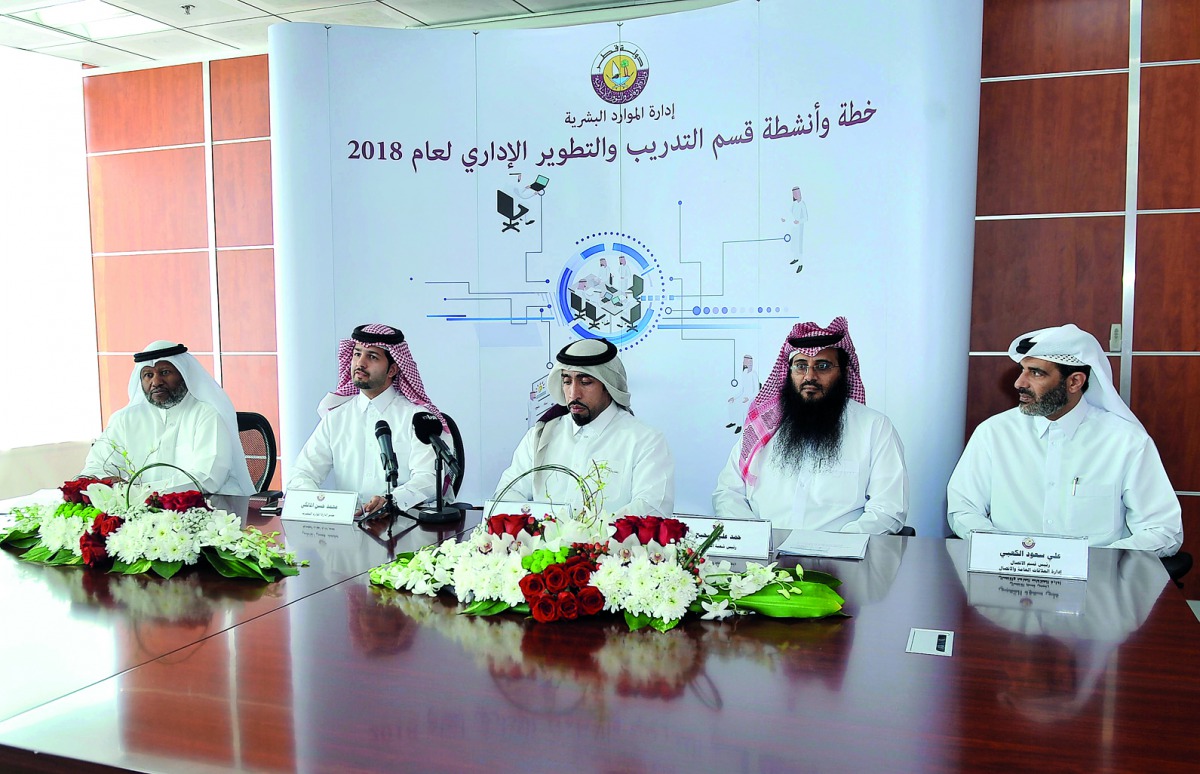 FROM LEFT: Rashid Saad Al Kubaisi, Head of Administrative Development Division; Mohammed Hassan Al Maliki, Director of Human Resources Department; Dr Mohammed Khalifa Al Kubaisi, Head of Training and Management Development; Hamad Ali Al Bahih, Head of Tra