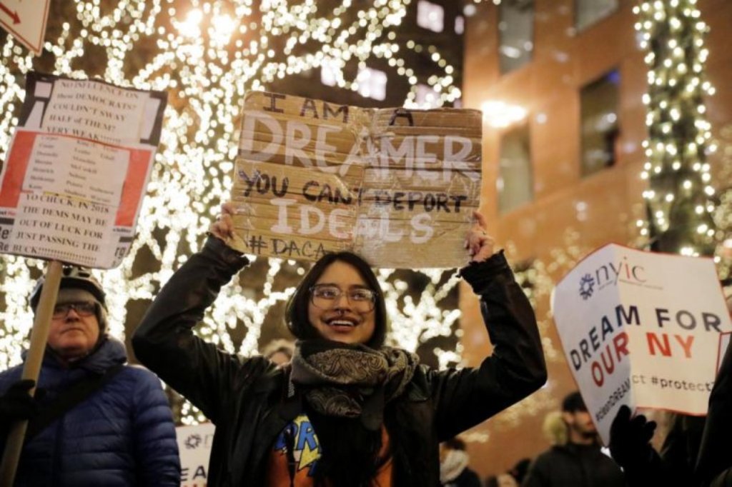 File photo of Deferred Action for Childhood Arrivals (DACA) recipient Gloria Mendoza participates in a demonstration in support of 