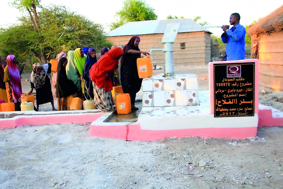 Qatar Charity-funded drinking water project in Somalia.