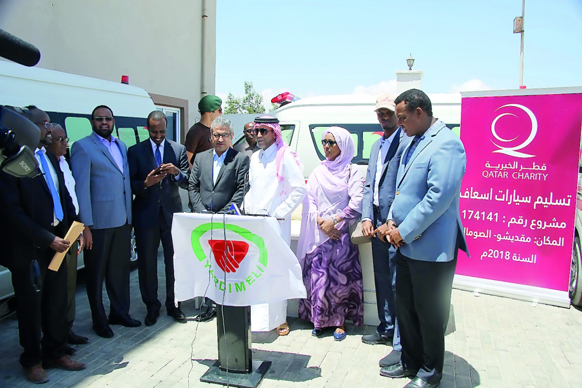 Officials during the ambulance handing over ceremony.