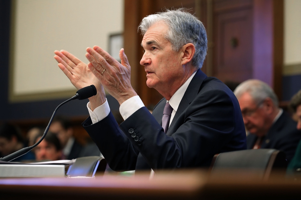 Federal Reserve Board Chairman Jerome Powell testifies before the House Financial Services Committee in the Rayburn House Office Building on Capitol Hill February 27, 2018 in Washington, DC. Chip Somodevilla/Getty Images/AFP 