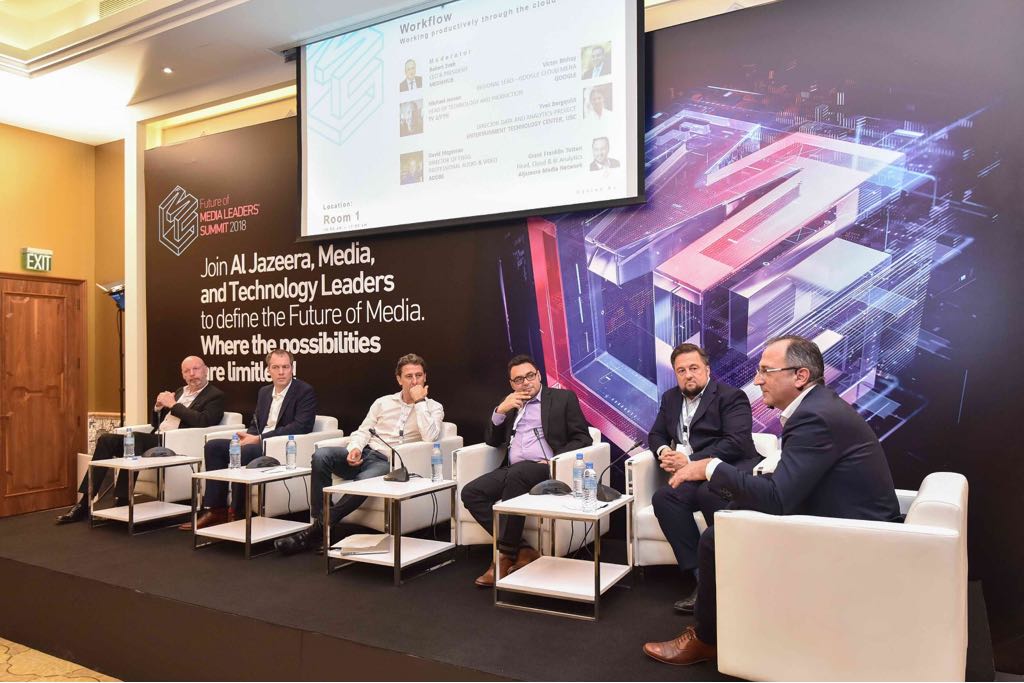 The participants during the annual Al Jazeera Future of Media Leaders’ Summit. 