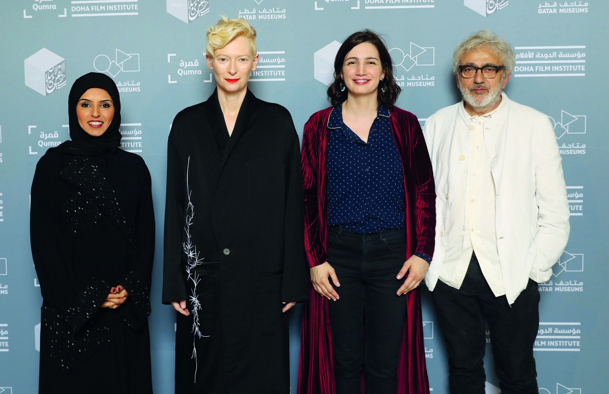 First Modern Masters screening on Thursday of Okja directed by Bong Joon-ho, featured Oscar-winning actress Tilda Swinton (second left).