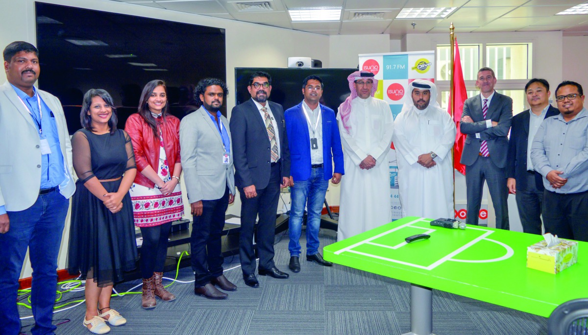 Officials of Ooredoo, Radio Olive and Radio Suno.