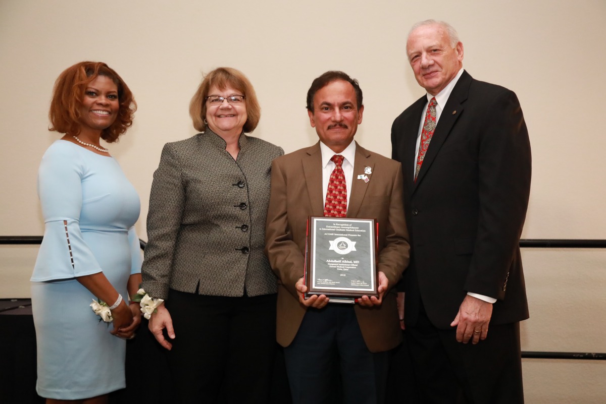 Dr. Abdullatif Al Khal (second right), Deputy Chief Medical Officer and Director of Medical Education, with officials from the Accreditation Council for Graduate Medical Education during the annual conference. 