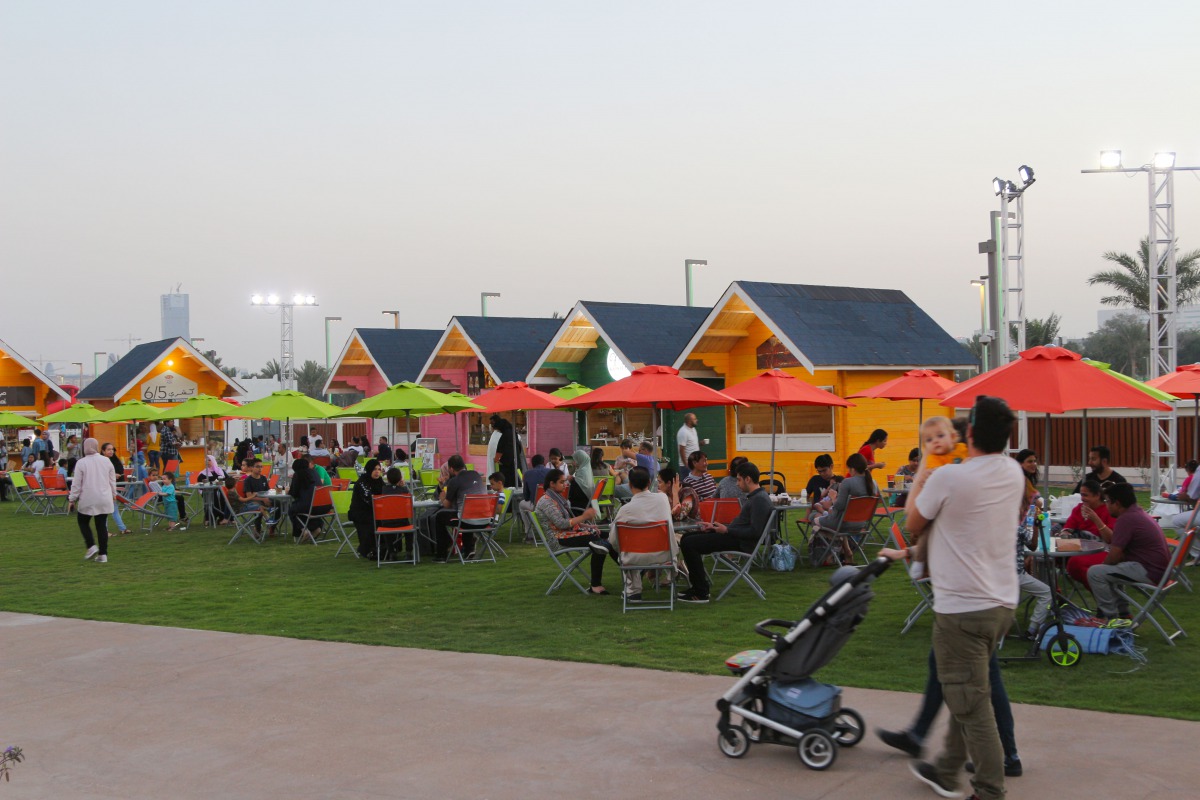 Various arrangements at “Al Bidda Park Spring Bazaar”. 