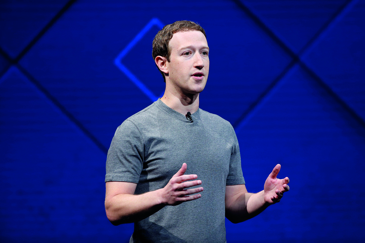 Facebook Founder and CEO Mark Zuckerberg speaks on stage during the annual Facebook F8 developers conference in San Jose, California, U.S., April 18, 2017. Reuters/Stephen Lam