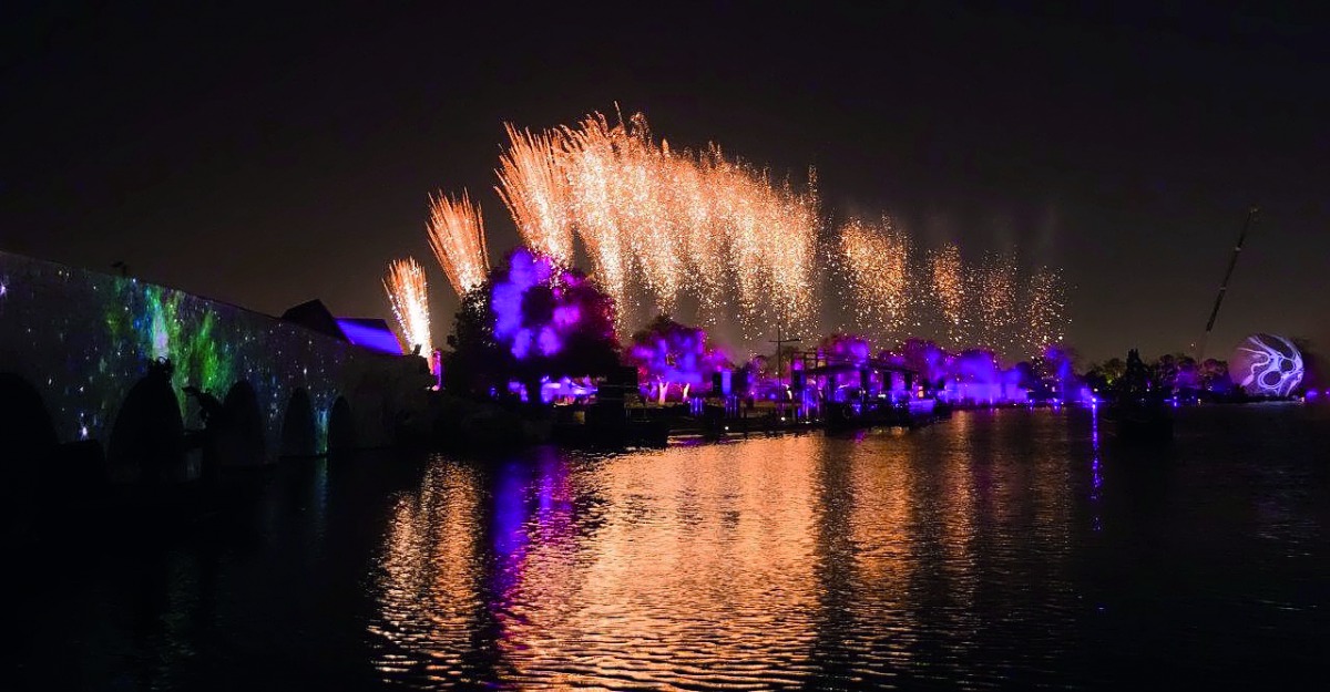 Fireworks during the opening of the second Aspire Lake Festival at Aspire Park. 