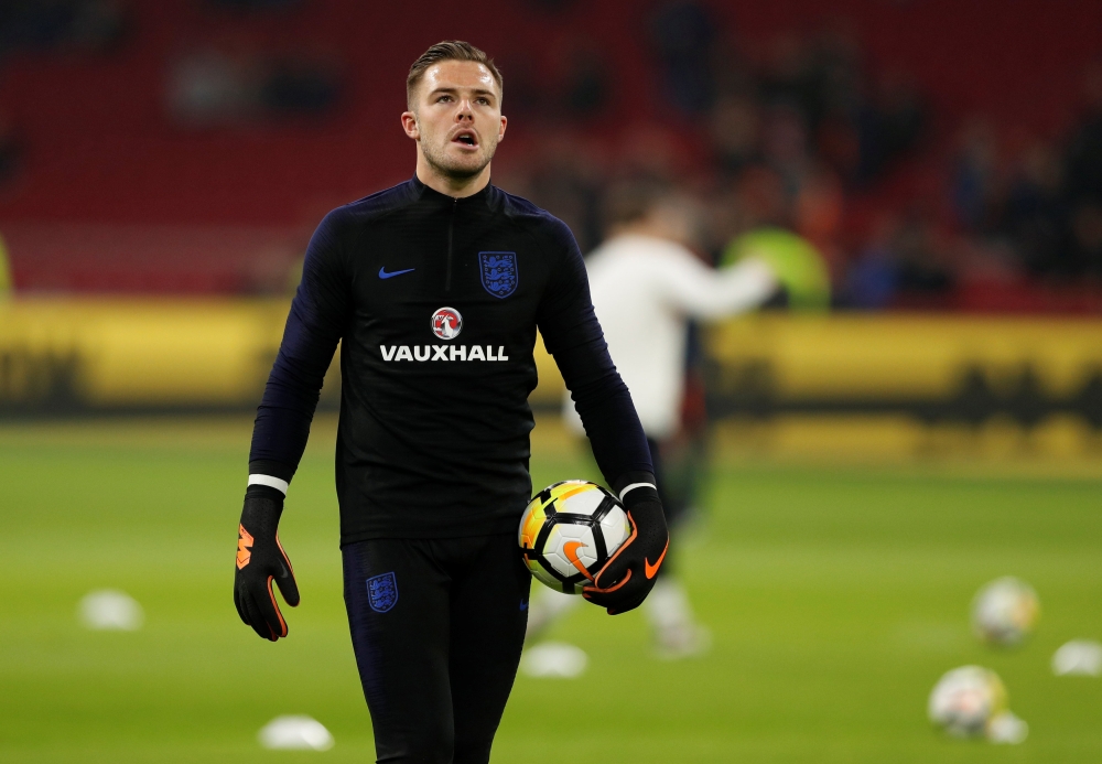  England’s Jack Butland warms up before the match Action Images via Reuters/John Sibley
