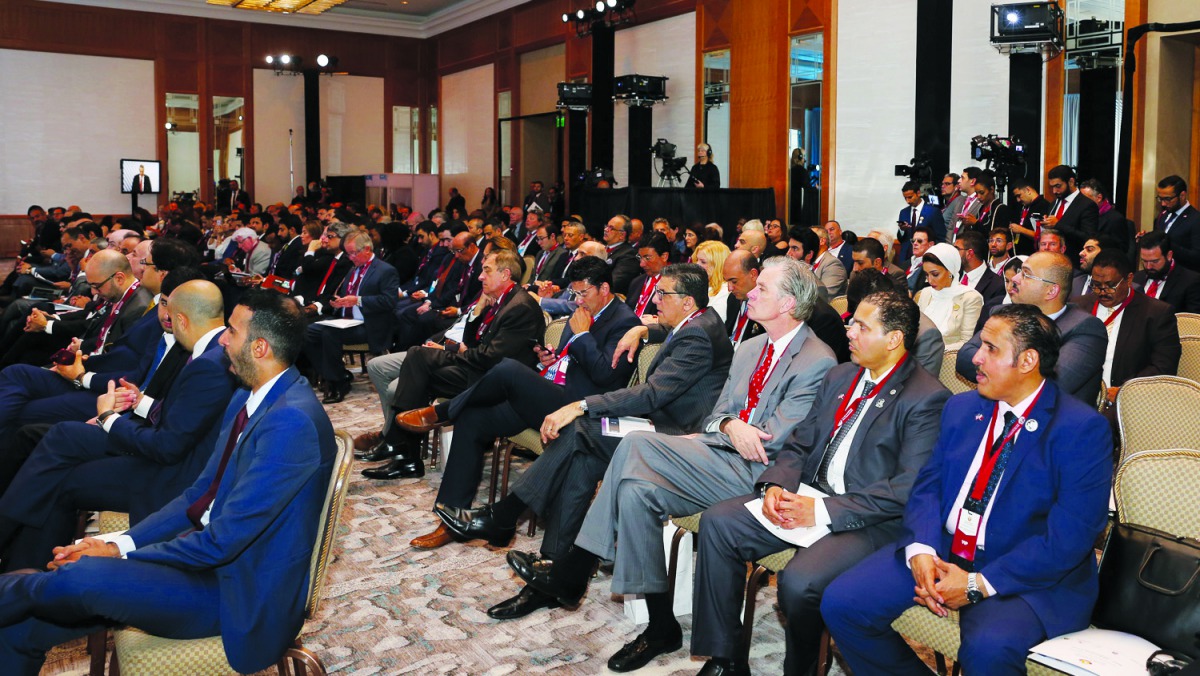 A general view of participants at the Qatar- US Economic Forum in Miami, US. 