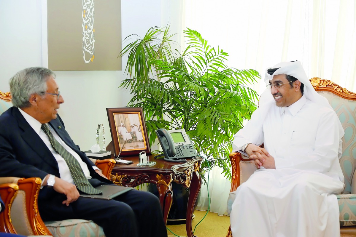 NHRC Chairman H E Dr Ali bin Sumaikh Al Marri with the Adviser of the Italian Prime Minister, Franco Bassanini, yesterday