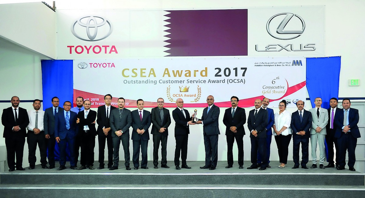 Officials at the award ceremony. Pic: Abdul Basit / The Peninsula