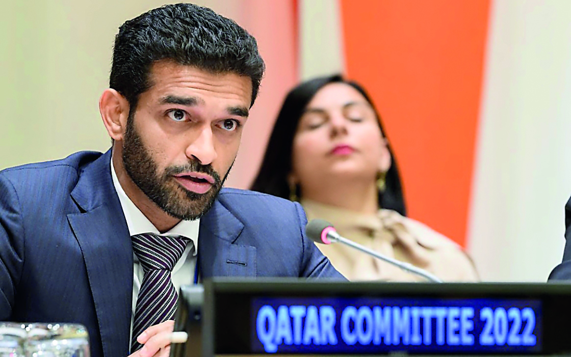 SC Secretary-General Hassan Al Thawadi at the opening session of the United Nations Office for Drugs and Crime’s special event.