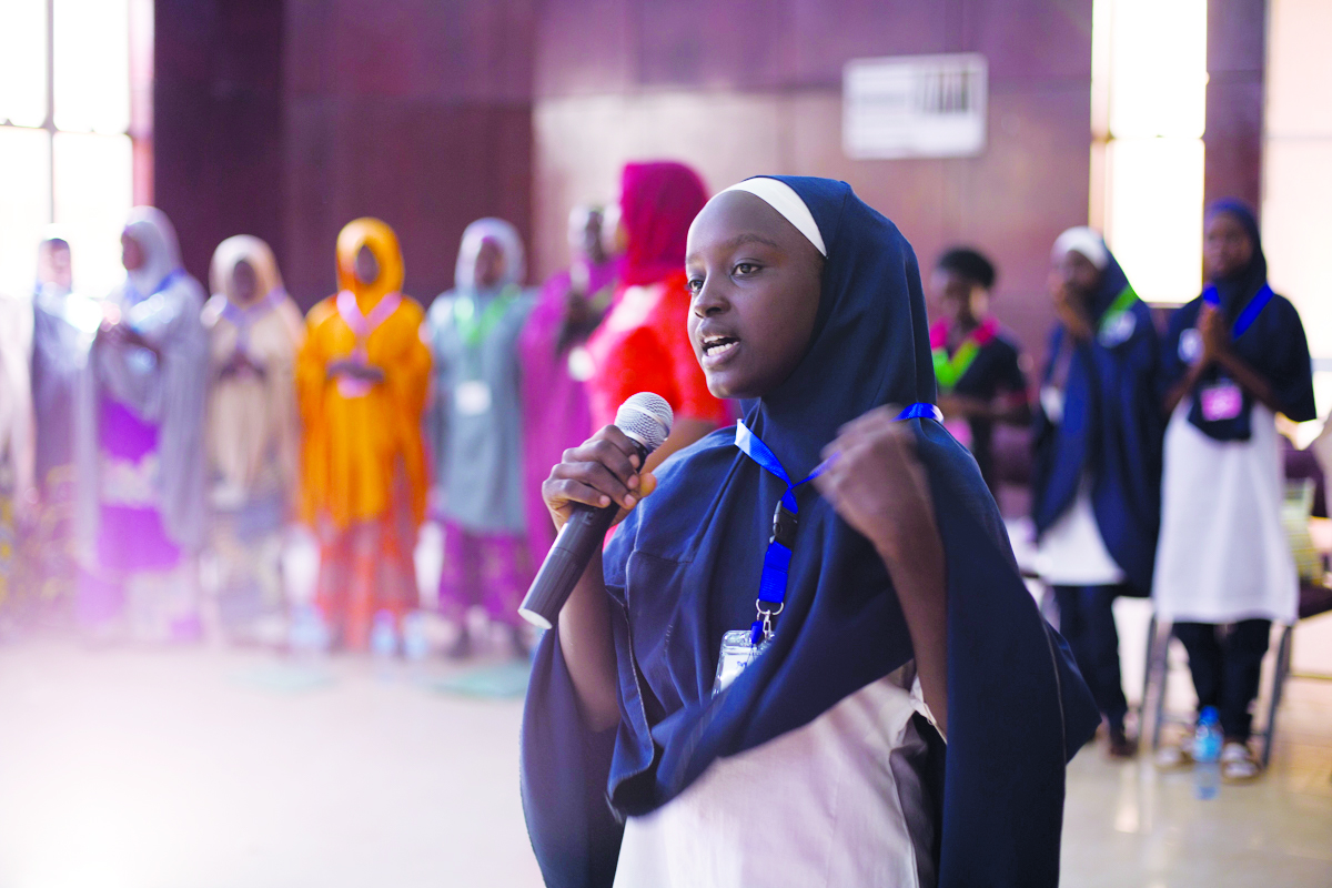 The picture shows Girls Summit for the Malala Fund, organised by the Girls Center for Education held in Zaria, northern Nigeria in November 2016. 