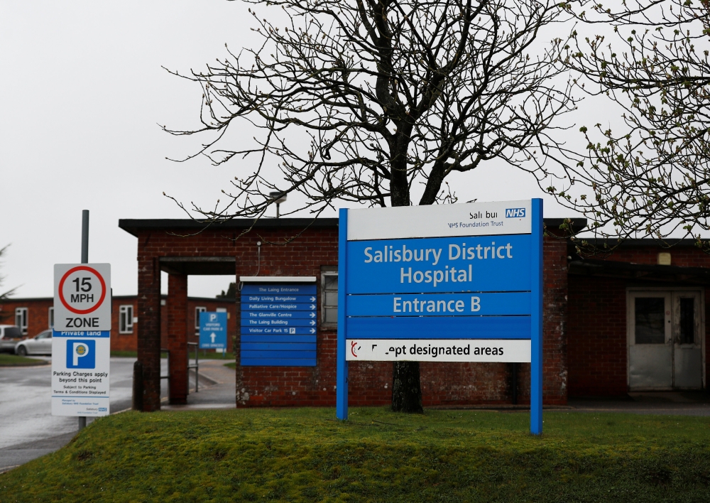 Salisbury District Hospital is seen after Yulia Skripal was discharged, in Salisbury, Britain, April 10, 2018. REUTERS/Peter Nicholls