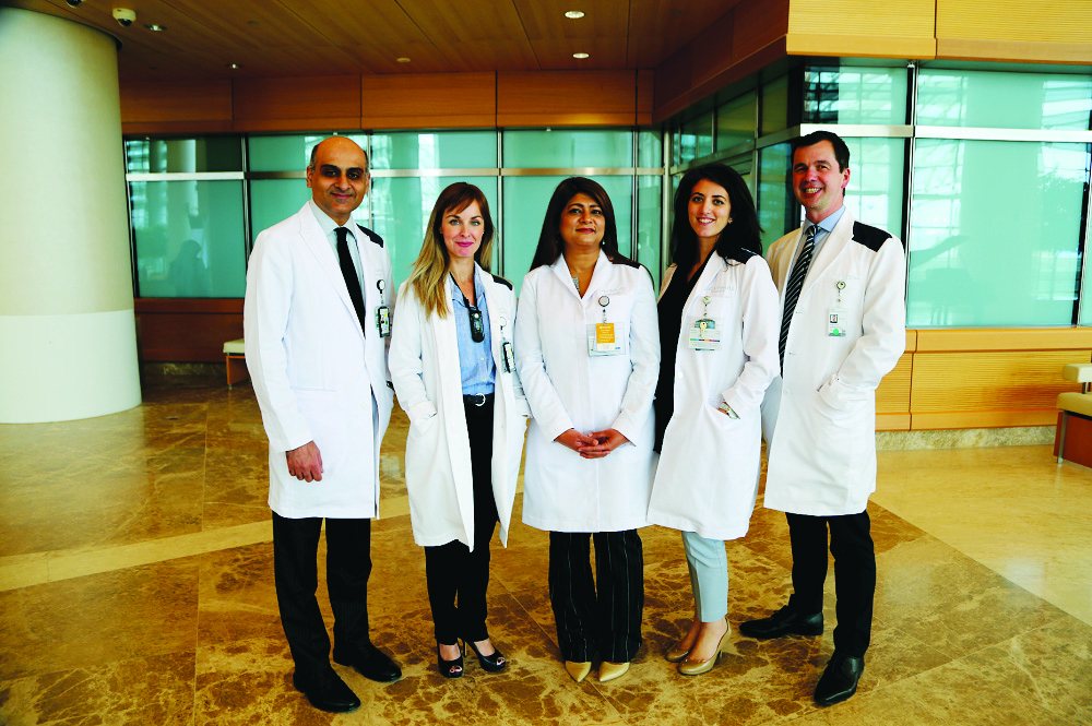 From left: Dr. Ahsan Nazeer, Dr. Christian Vlahos, Dr. Salma Malik, Dr. Nelli El-Ghazal and  Dr. Stephen Mclearie.