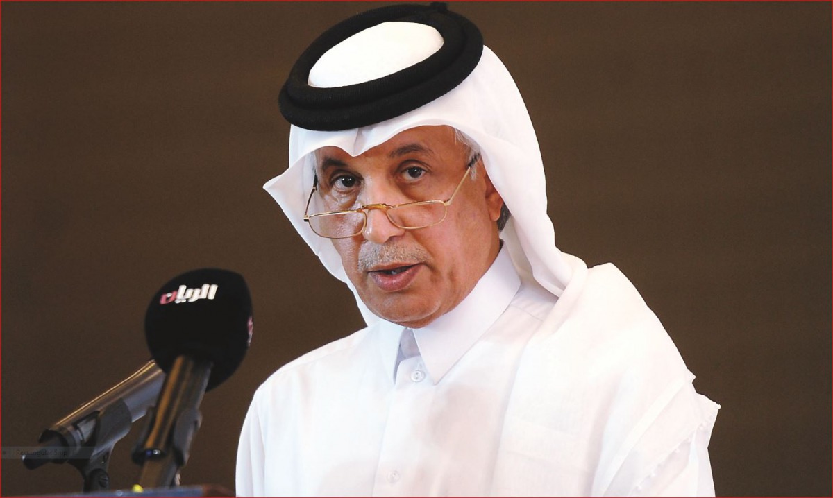 H E Sultan bin Saad Al Muraikhi, Minister of State  for Foreign Affairs, speaking at the Opening of QIBC conference in Doha yesterday. Pic: Abdul Basit/The Peninsula