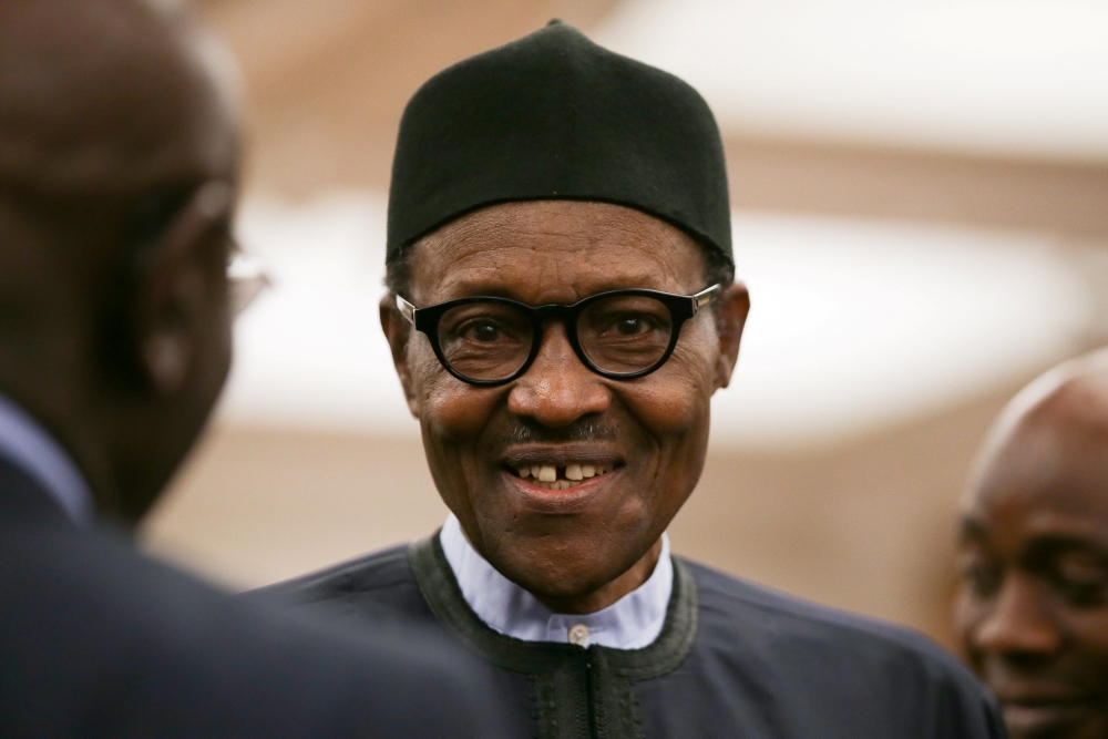 File photo of Nigeria's President Muhammadu Buhari attending a reception at the closing session of the Commonwealth Business Forum at the Guildhall in London, Britain on April 18, 2017. Daniel Leal-Olivas/Pool via Reuters/File Photo