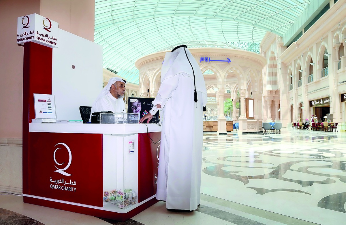 One of the new collection points opened by Qatar Charity.