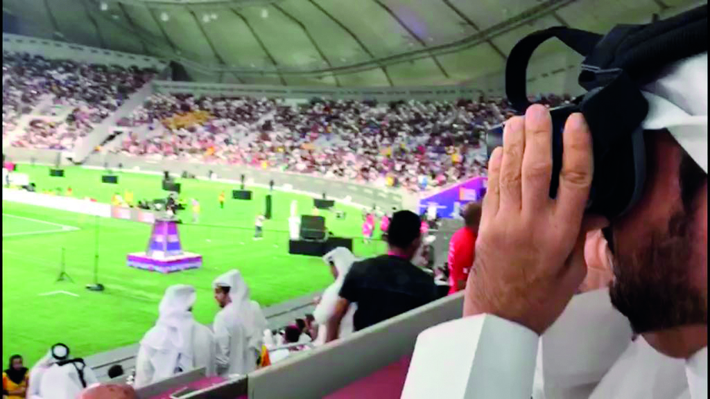 Ooredoo’s 5G technology during the Amir Cup final.