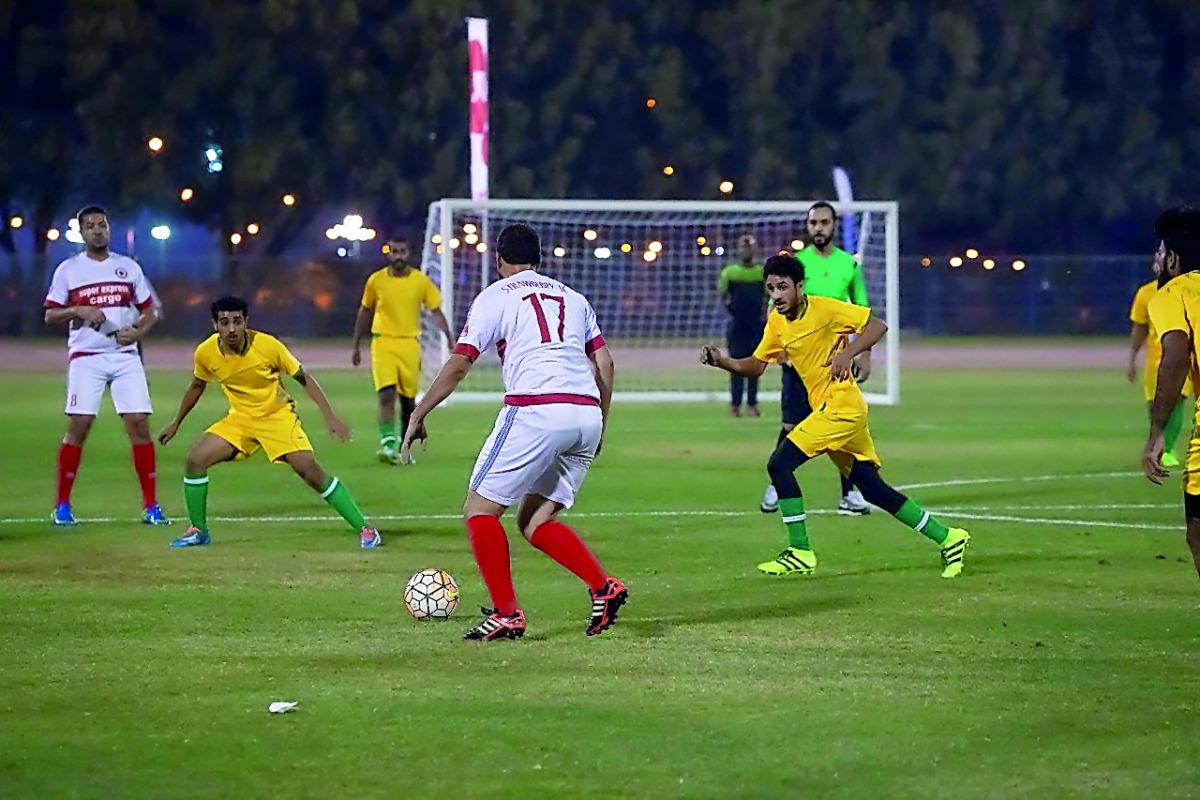 Football action from the Aspire Zone Foundation annual Ramadan Sports Festival in Doha on Monday.