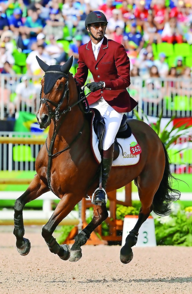 Qatar’s Sheikh Ali bin Khalid Al Thani, in action in this file picture.