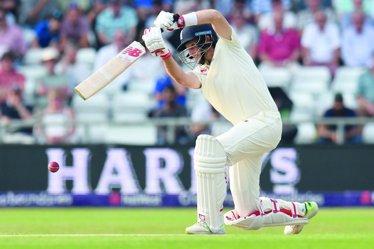 England's captain Joe Root bats on the first day of the second Test cricket match between England and Pakistan at Headingley cricket ground in Leeds, northern England on June 1, 2018.  AFP / Oli Scarff