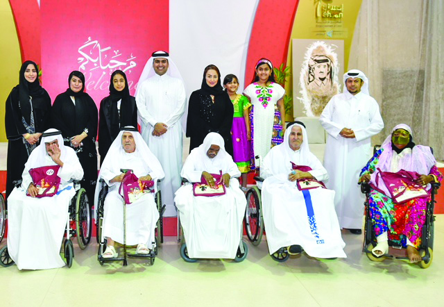 The elderly residents of the Empowerment and Elderly Care Centre with the staff of Commercial Bank during the Iftar. 