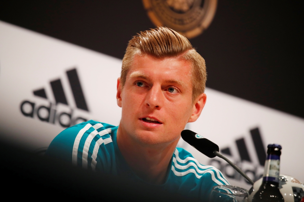  Germany’s Toni Kroos during the press conference REUTERS/Axel Schmidt
