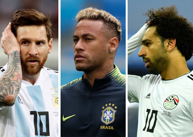 Lionel Messi, Neymar, Mohamed Salah 