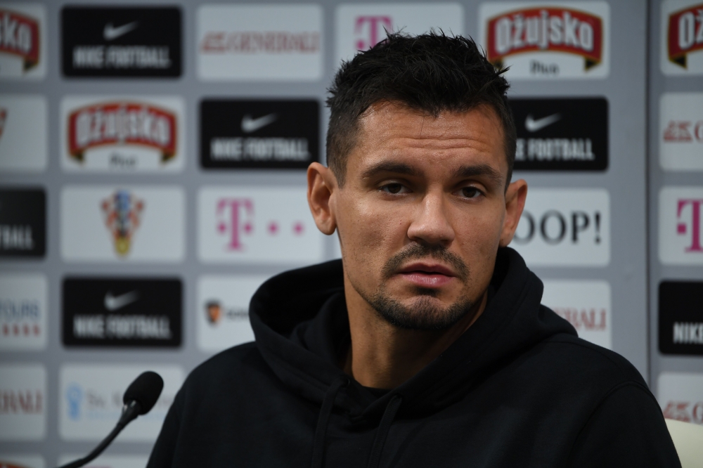 Croatia's defender Dejan Lovren attends a press conference at the Roschino Arena, outside Saint Petersburg, on June 24, 2018, during the Russia 2018 World Cup football tournament. / AFP / Paul Ellis