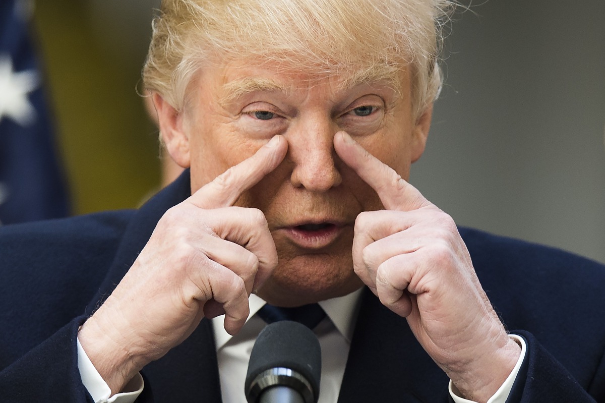 FILE PHOTO: Republican presidential candidate Donald Trump speaks during a press conference at the Trump International Hotel in Washington DC, March 21, 2016 (AFP / Jim Watson) 