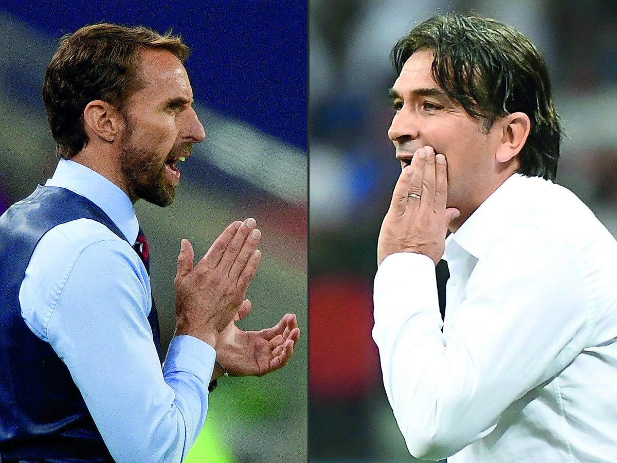 This combination of pictures created on July 09, 2018 shows England's coach Gareth Southgate (L) in Moscow on July 3, 2018, and Croatia's coach Zlatko Dalic (R) in Nizhny Novgorod on July 1, 2018. AFP / Juan Mabromata & Dimitar Dilkoff

