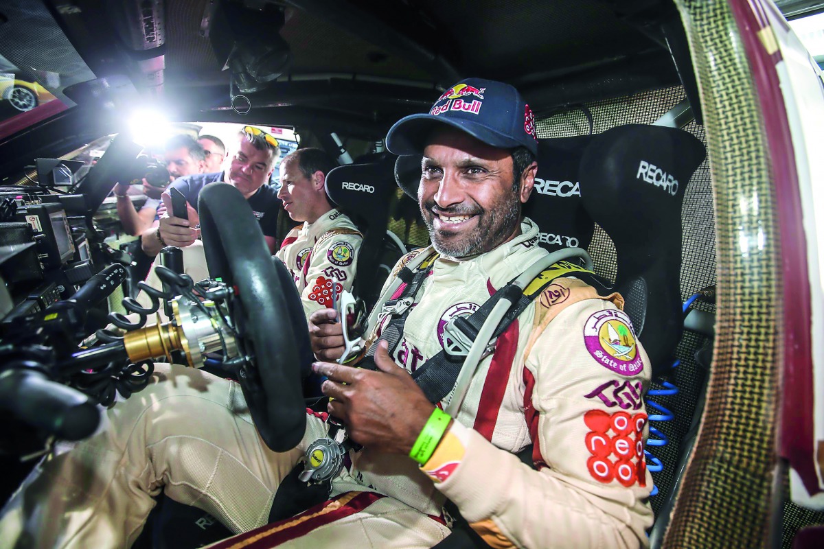 Nasser Saleh Al Attiyah (right) and co-driver Matthieu Baumel.