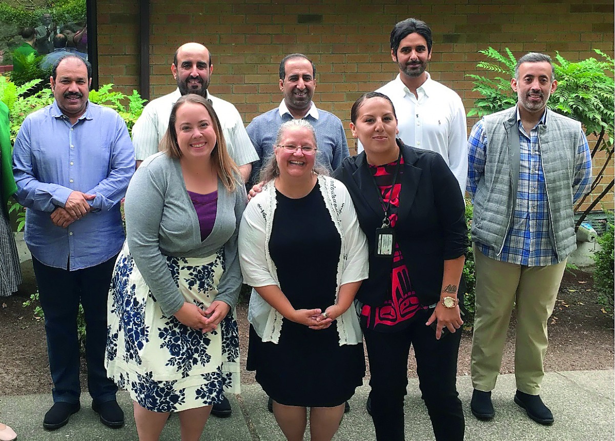 Qatari officials of the Qatar National Committee to Combat Human Trafficking with others at the International Visitor Leadership Program in the US. 