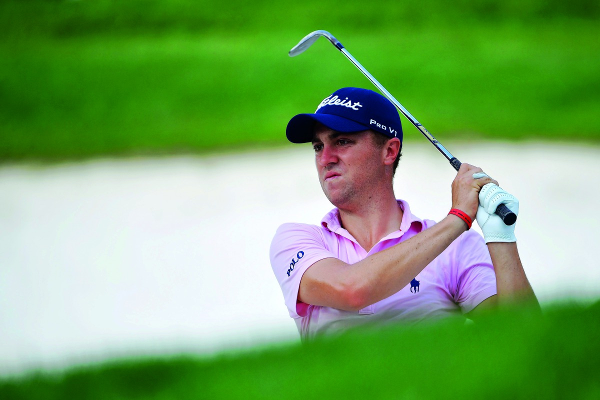 Justin Thomas of the United States plays a shot during a practice round prior to the 2018 PGA Championship at Bellerive Country Club on August 8, 2018 in St. Louis, Missouri. Stuart Franklin/Getty Images/AFP
