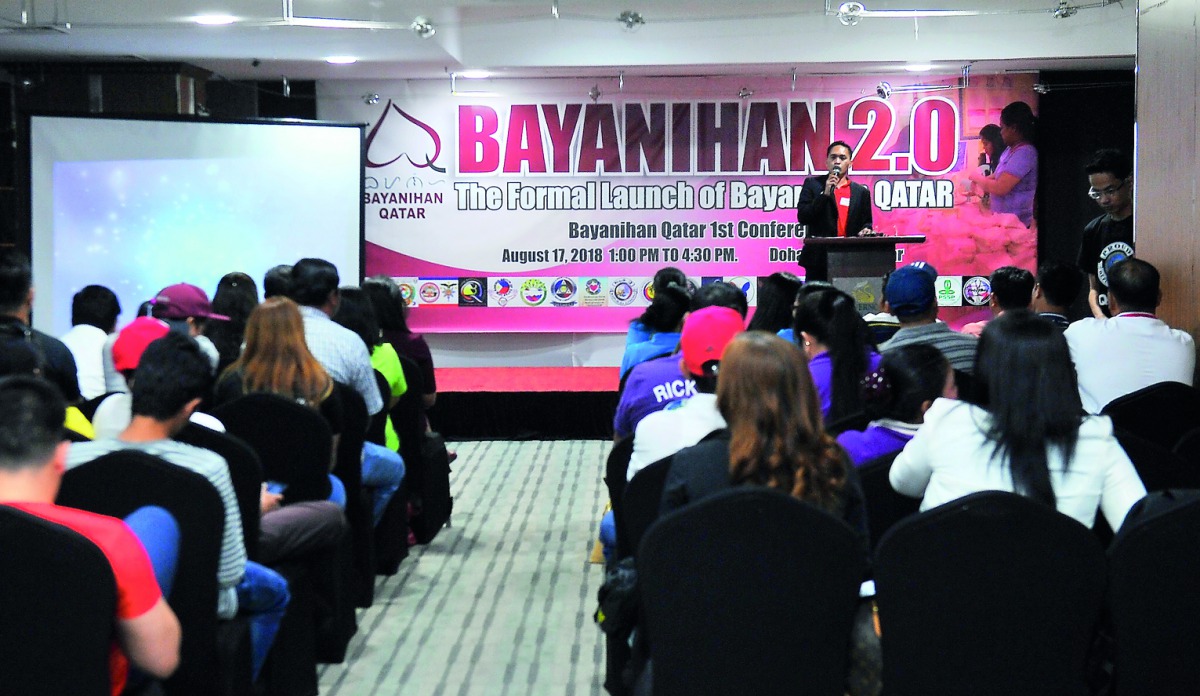 The formal launch of Bayanihan Qatar held at Governor West Bay Suites And Residence, yesterday. PIC:  Baher Amin / The Peninsula