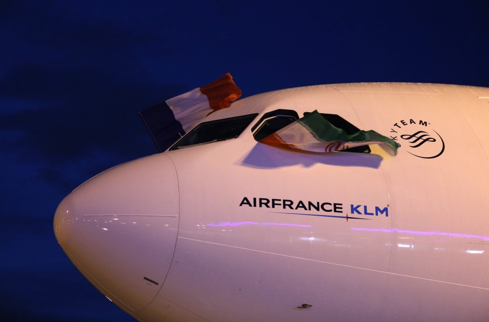 FILES PHOTO: An Air France airliner arrives at the Imam Khomeini international airport in the Iranian capital Tehran. April 17, 2016   AFP / ATTA KENARE
