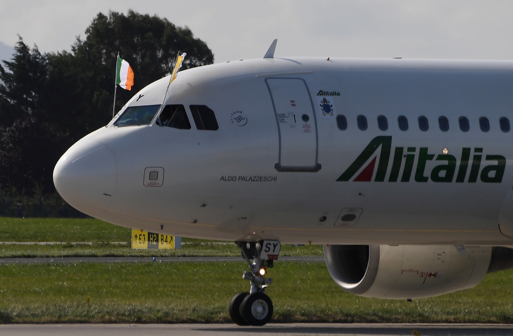 A plane carrying Pope Francis lands at Dublin International Airport, Ireland August 25, 2018. REUTERS/Clodagh Kilcoyne