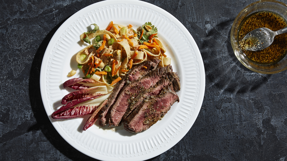 Sesame Salt and Pepper Steak. (Photo by Tom McCorkle for The Washington Post)
